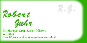 robert guhr business card